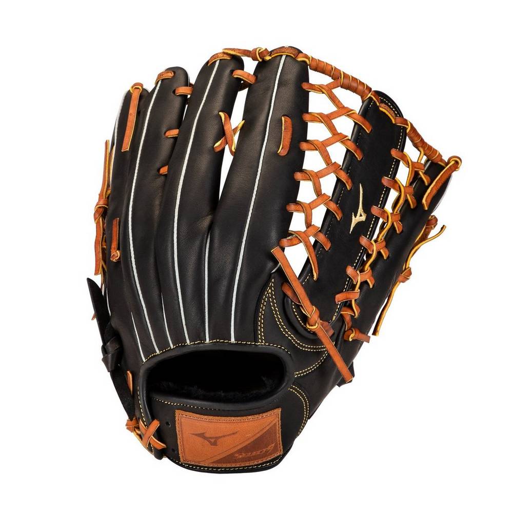 Mens Mizuno Select 9 Outfield 12.5" Baseball Gloves Black/Brown Philippines (HXNPYL287)